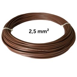 Vodič hnědý 2,5 mm², návin 25 m